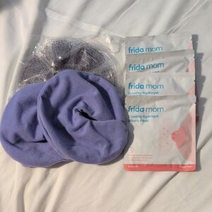 Lansinoh Breast TheFrida Mom Cooling Hydrogel Nipple Pads + Purple Washable Pads